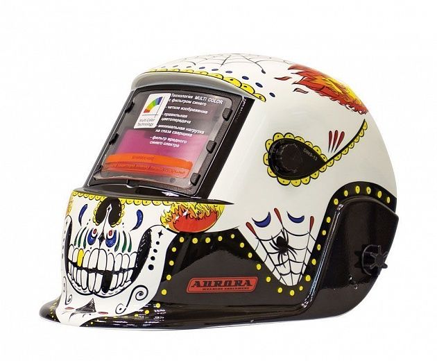 Маска сварочная Хамелеон Aurora A-777 Skeleton Fire 7